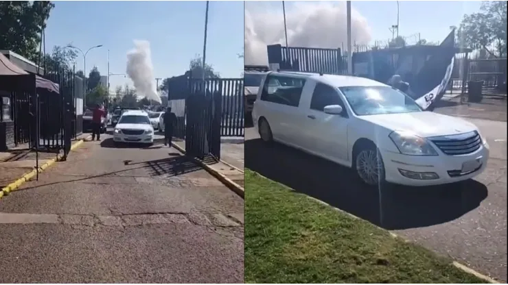 Ingreso de cortejo fúnebre al Estadio Monumental causó sorpresa en Colo Colo.