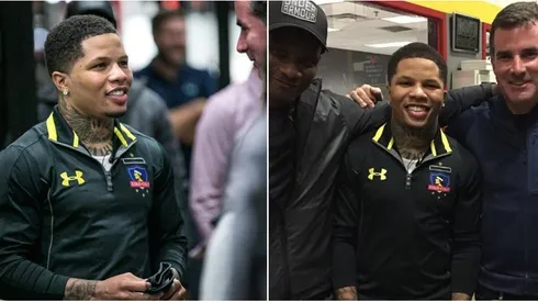 Gervonta Davis sorprendió con el polerón de Colo Colo en un evento por el Día de Acción de Gracias.
