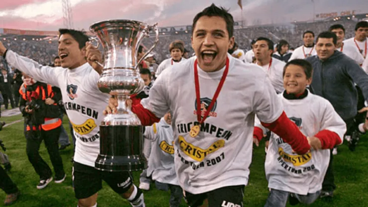 Alexis Sánchez y su felicidad de ser campeón con Colo Colo. Crédito: Archivo.