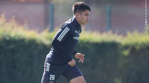 Matías Moya, el autor del gol de Colo Colo esta mañana. Crédito: Colo Colo