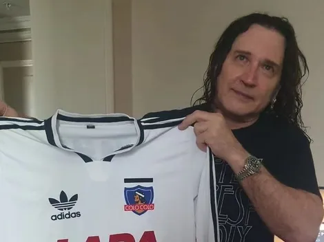 Barticciotto saca pecho con músico de Kiss y camiseta de Colo Colo