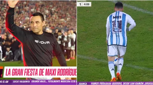 Justo Villar en la despedida de Maxi Rodríguez. Crédito: ESPN.