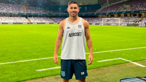 Óscar Opazo en Racing. Crédito: Instagram.