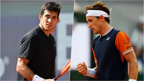 Cristian Garín choca con Casper Ruud en Hamburgo.