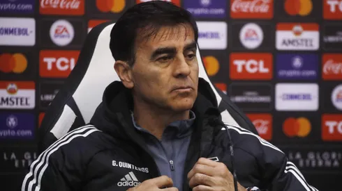 Gustavo Quinteros en conferencia. Crédito: Photosport