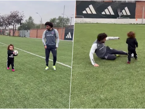 Falcón se divierte con su hijo y le juega una pequeña broma