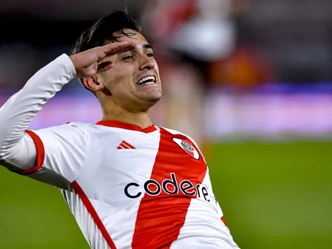 La felicidad de Pablo Solari tras su gran doblete en River Plate
