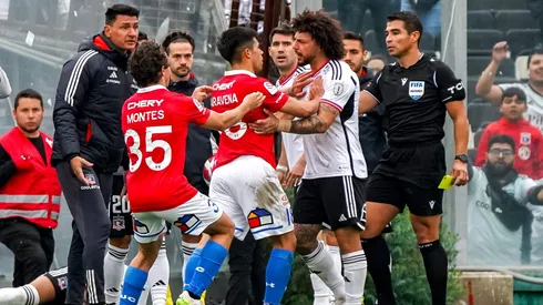 Falcón recibió amarilla en una pequeña pelea en el partido.