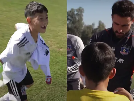 Fernando de Paul hace feliz a pequeño colocolino