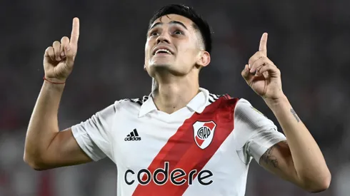 Pablo Solari y su noche mágica. Crédito: River Plate.