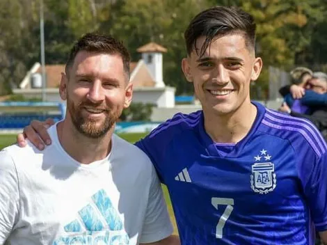 Pablo Solari comparte notable foto junto a Leo Messi