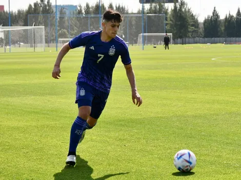 Con la presencia de Messi: Pablo Solari fue titular en Argentina Sub 23