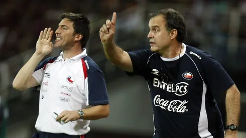 Eduardo Berizzo junto a Marcelo Bielsa. Crédito: Archivo.