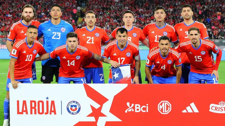 La selección chilena y su formación. Crédito: Photosport