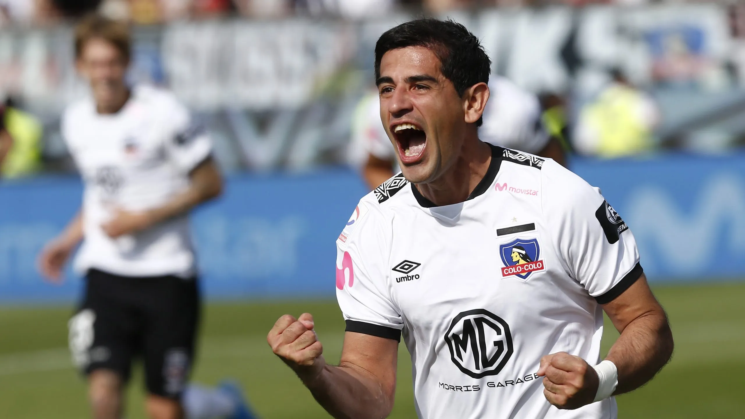 Julio Barroso celebra su agónica celebración frente a Universidad de Chile en el triunfo por 3-2 del año 2019 | Foto: Andrés Pina/Photosport.