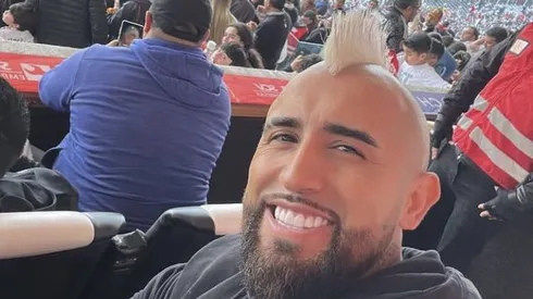 Arturo Vidal en el estadio Monumental. Crédito: Instagram.