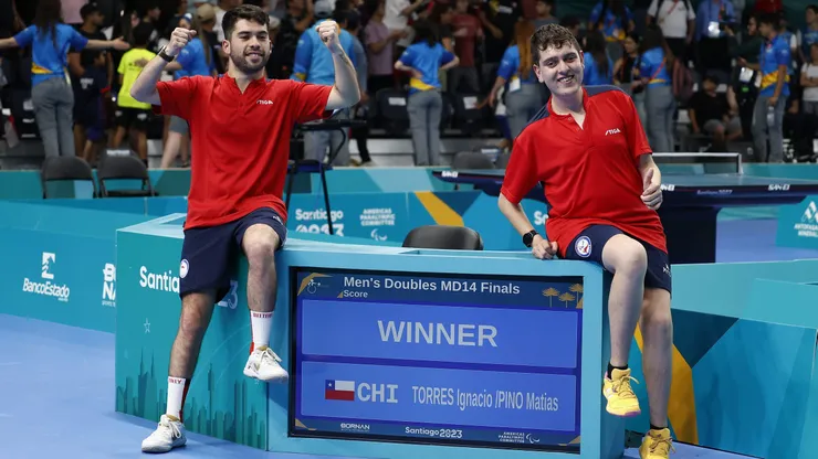 Matías Pino e Ignacio Torres, medallistas de oro en Santiago 2023.