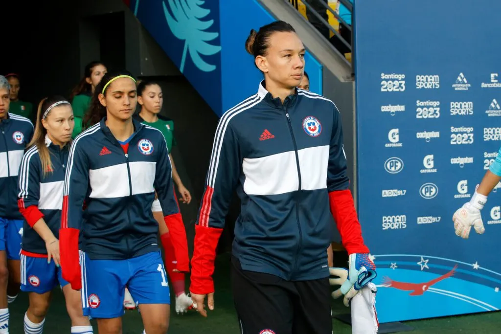 Christiane Endler tuvo que volver a Francia antes de la final panamericana. Fuente: Martin Thomas/Santiago 2023 via Photosport