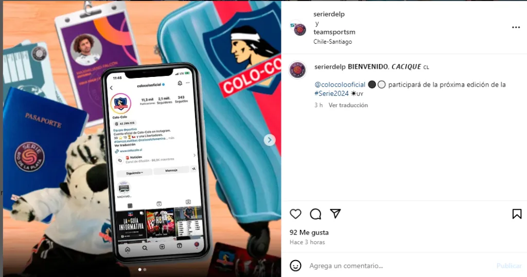 Serie Río de La Plata le da la bienvenida a Colo Colo.