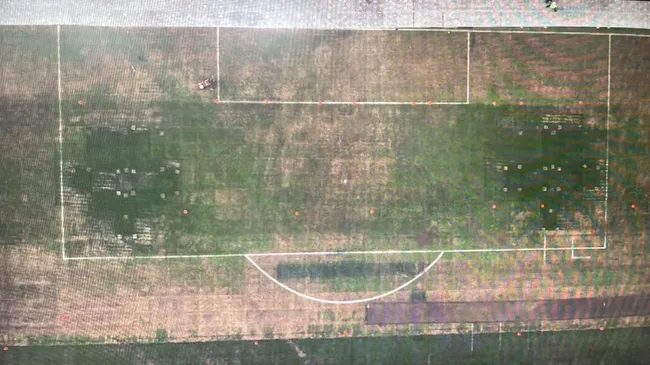 Para el olvido: Así está la cancha del Estadio Monumental.