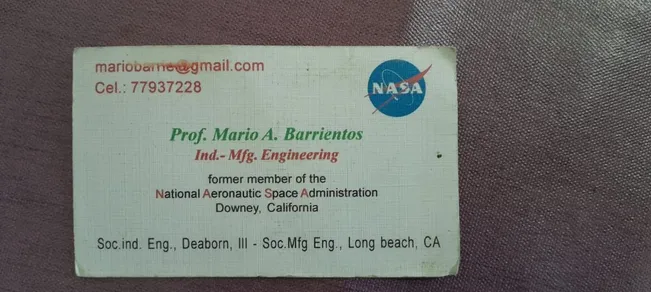 Una de las tarjetas de Mario Barrietos | Foto: Cedida por Luis “Sata” Ponce