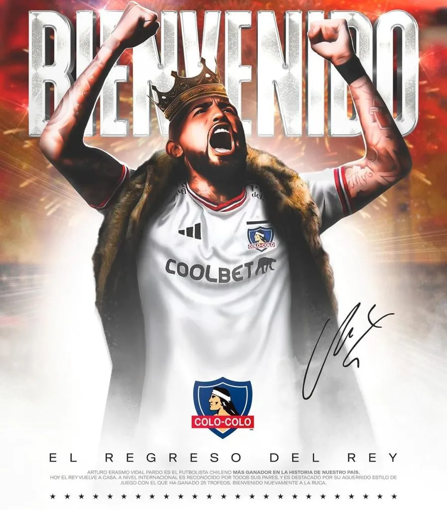 Colo Colo hizo oficial la llegada de Arturo Vidal. 