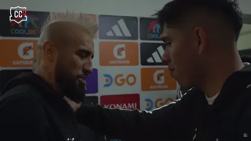 La cariñosa bienvenida de Palacios a Vidal en su regreso a Colo Colo.