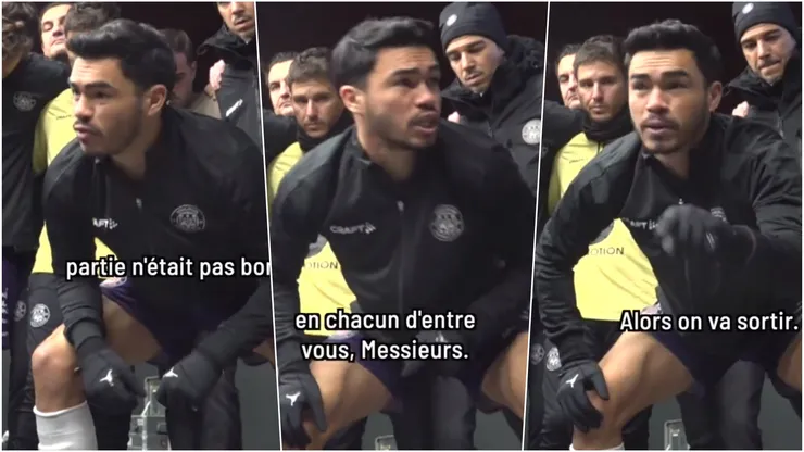 Suazo es líder del camarín de Toulouse con espectacular arenga.