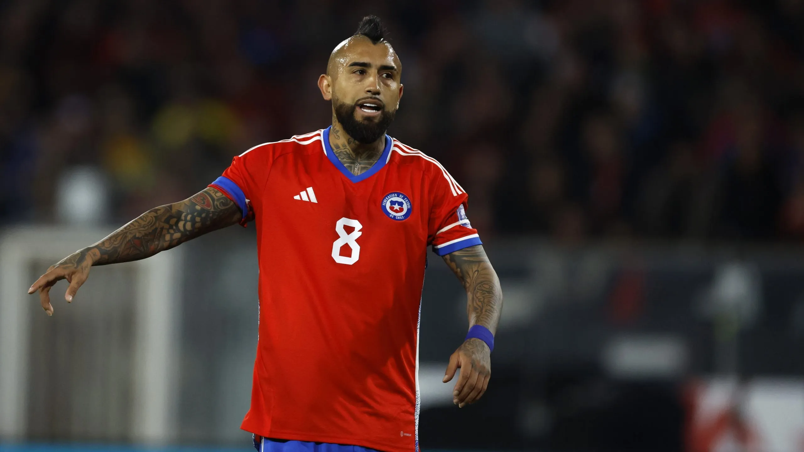 Arturo Vidal en la Selección Chilena. (Foto: Photosport)