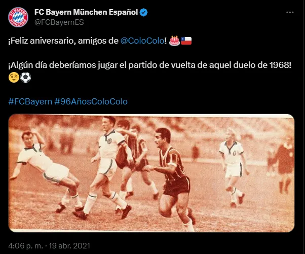 Franz Beckenbauer no pudo jugar ante Colo Colo.