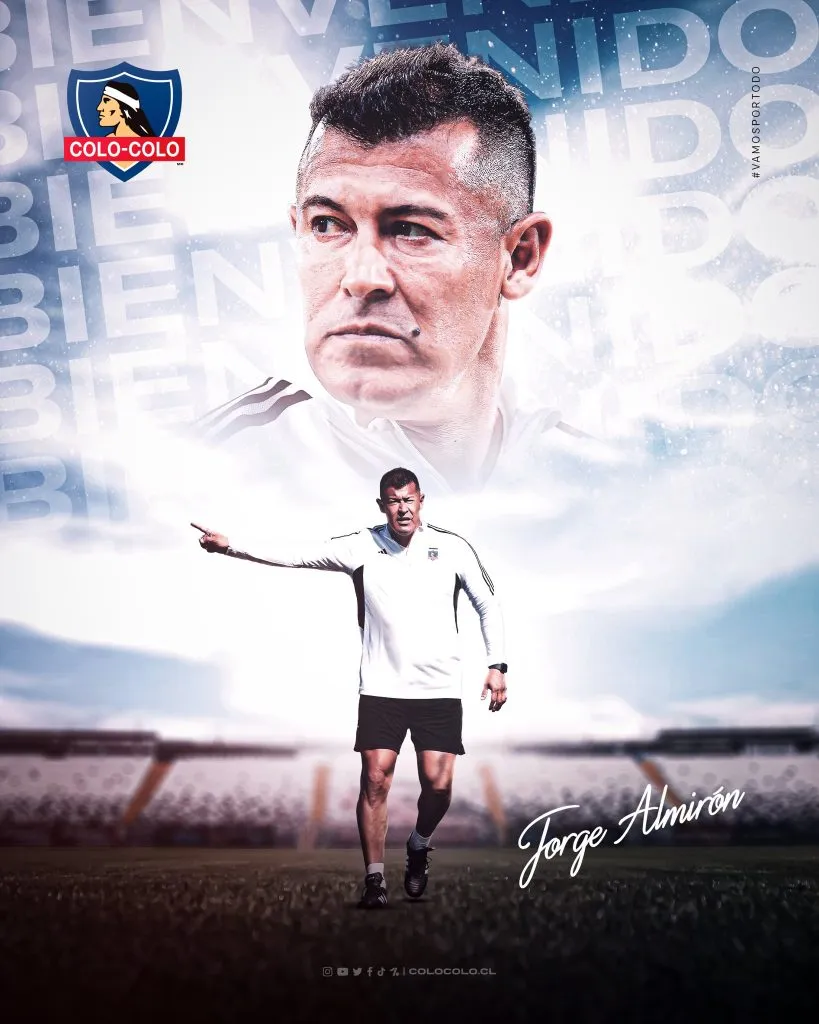 La bienvenida de Colo Colo para Jorge Almirón. (Foto: @ColoColo)
