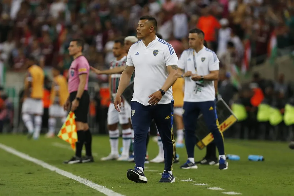 Jorge Almirón se acerca al Monumental | Foto: Getty