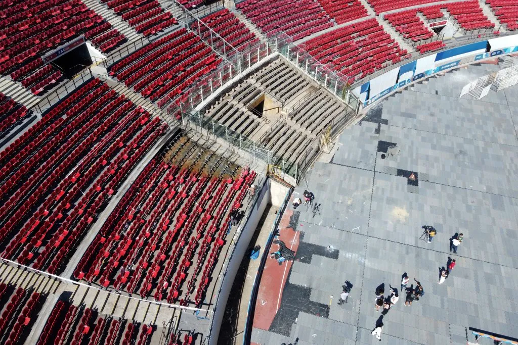 La galería norte del Nacional tras la Supercopa