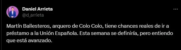 Martín Ballesteros puede salir de Colo Colo.