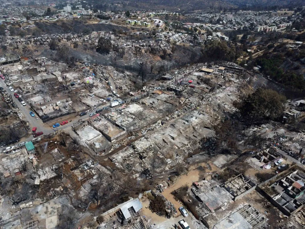 Incendios forestales que afectaron a la Región de Valparaíso. (Foto: Aton Chile)