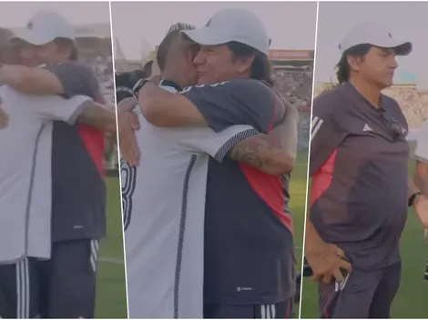 El emocionante reencuentro de Vidal con González en bienvenida a Colo Colo