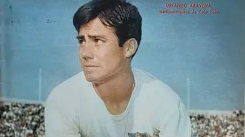 Orlando Aravena en su época de jugador con Colo Colo, durante los años 60.