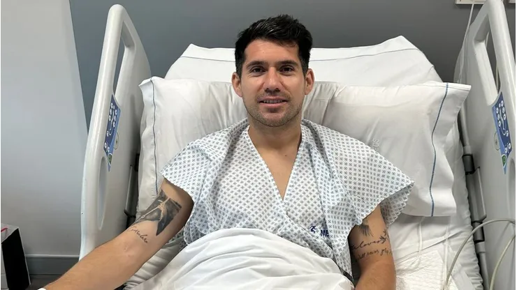 César Fuentes en el hospital.
