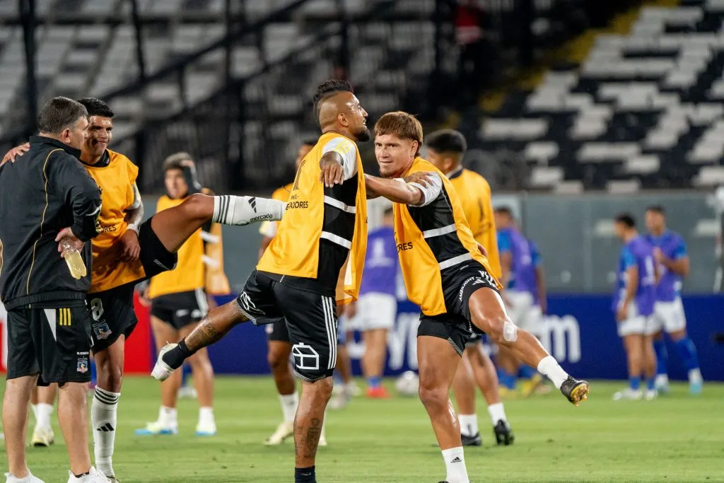 Arturo Vidal entrenando con Leonardo Gil. (Foto: Guillermo Salazar/DaleAlbo)