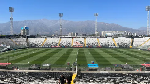 Así está la cancha del Monumental a la espera del Superclásico.