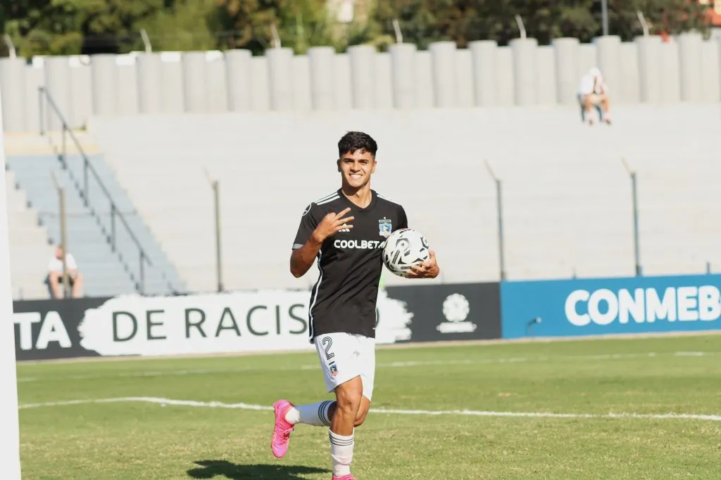 Matías Pinto anotó durante este viernes en la victoria ante Always Ready de Bolivia. Imagen: X de Colo Colo