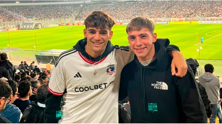 Fidel Tourn junto a Bautista Giannoni, nuevos jugadores del fútbol joven de Colo Colo.