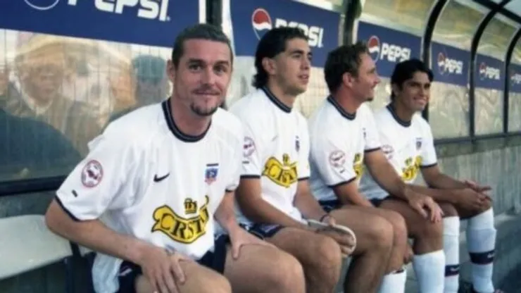 Nicolás Tagliani junto a Alonso Zúñiga, Marcelo Barticciotto y Miguel Riffo
