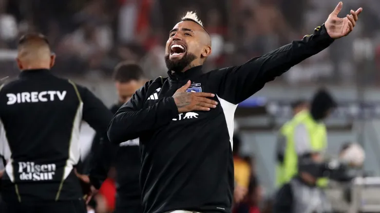 Vidal festejó con todo el gol agónico de Cepeda.