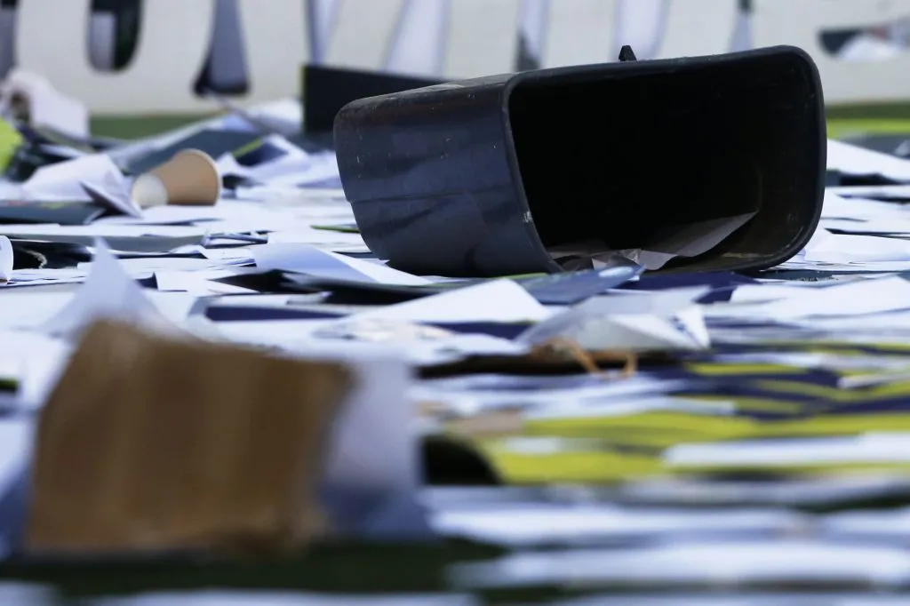 Los incidentes en la comuna de La Florida por hinchas de Colo Colo. (Foto: Photosport)
