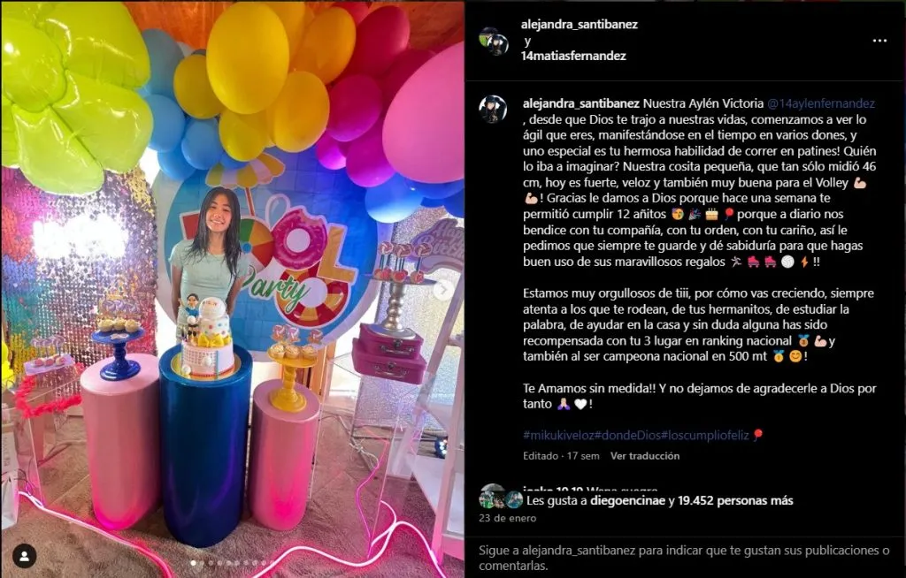 La hija de Matías Fernández, Aylén, es una de las grandes promesas del deporte