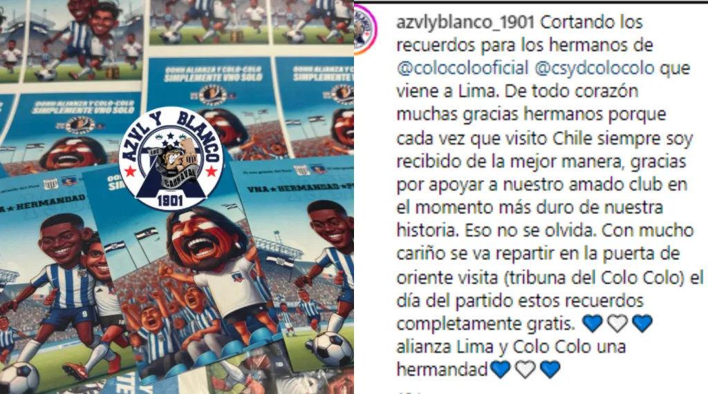 Los regalos de los hinchas de Alianza para los de Colo Colo