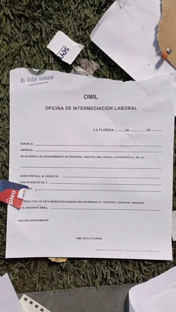 Los papeles en la cancha del Bicentenario de La Florida. (Foto: DaleAlbo)