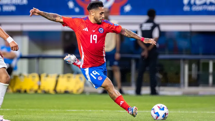Marcos Bolados, jugador de Colo Colo, en el partido entre Chile y Perú.