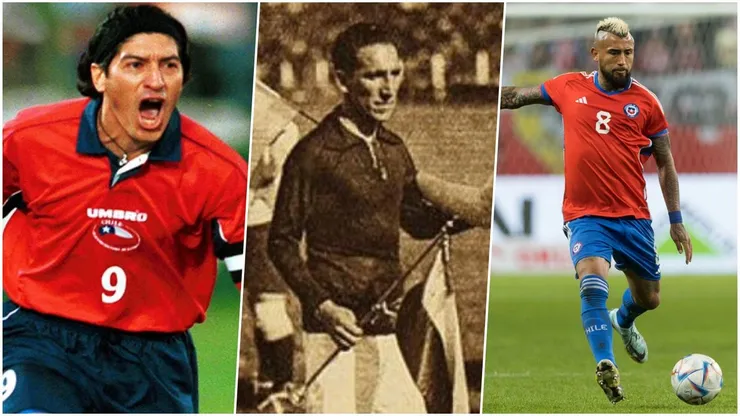 Iván Zamorano, David Arellano y Arturo Vidal.